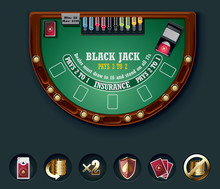 Vector Blackjack Table Layout