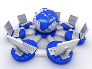 Fototapete - Conceptual image of internet
