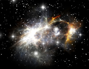 Wall Mural - colorful space nebula