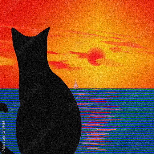 Cat and Landscape - 24159085