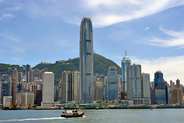 Wall Mural - China, Hong Kong waterfront buildings