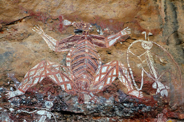 Wall Mural - Aboriginal rock art at Nourlangie, Kakadu N/P, Australia