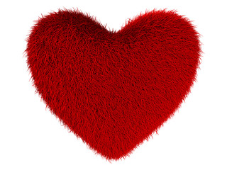 Wall Mural - heart on white background. isolated 3d image