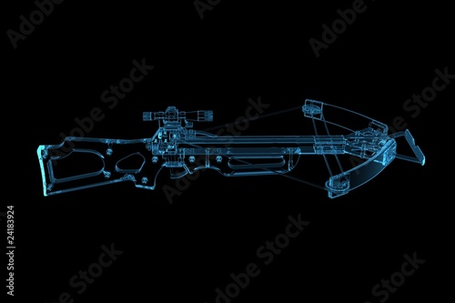 Crossbow (3D xray blue transparent) Tableau sur Toile