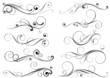 © milkal - Set of swirl design elements