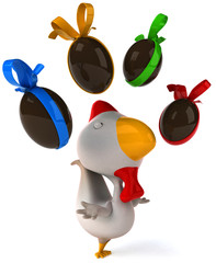 Fototapete - Poulet et oeufs au chocolat