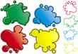 © sirvector - Cómics globos en varios colores y fondo blanco