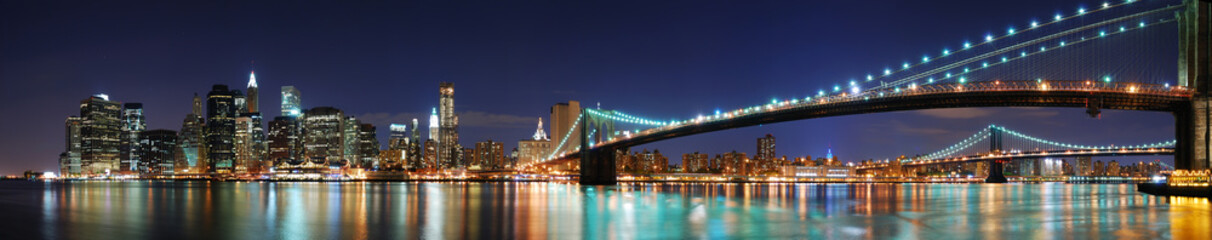 Canvas Print - Brooklyn Bridge panorama in New York City Manhattan