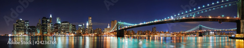 Obraz w ramie Brooklyn Bridge panorama in New York City Manhattan