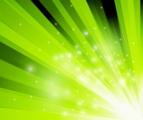 Wall Mural - abstract green flash background