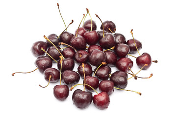 Heap of sweet cherries