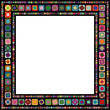 Abstract geometric vector frame