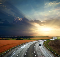 Wall Mural - High-speed highway