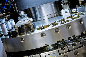 closeup of cnc machinery