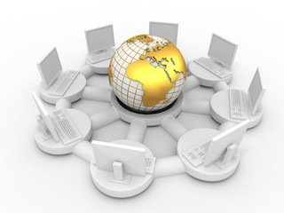 Fototapete - Conceptual image of internet