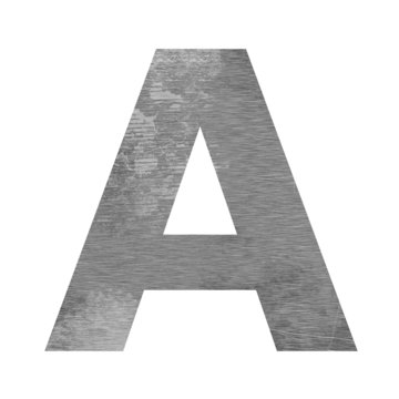letter capital texturing metal