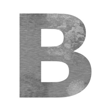letter capital texturing metal