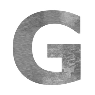 letter capital texturing metal