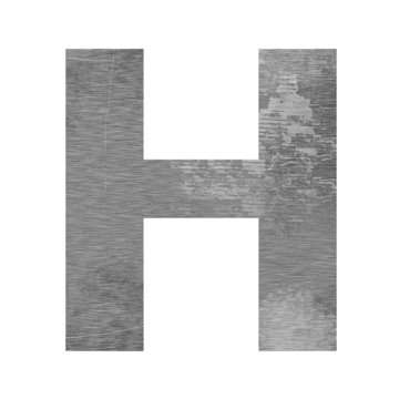 letter capital texturing metal