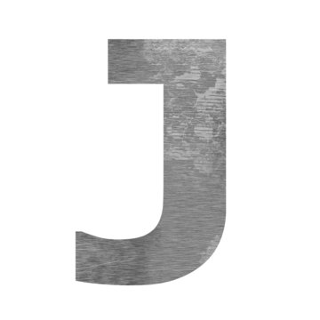 letter capital texturing metal