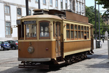 Old Tramway Wagon In Porto, Portugal