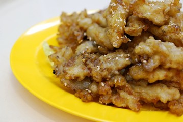 Poster - Deep fried abalone mushrooms