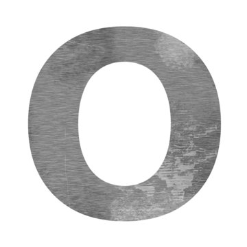 letter capital texturing metal