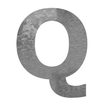 letter capital texturing metal