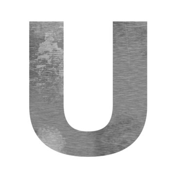 letter capital texturing metal