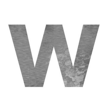 letter capital texturing metal