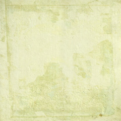 Wall Mural - Light cream handmade paper with grunge frame