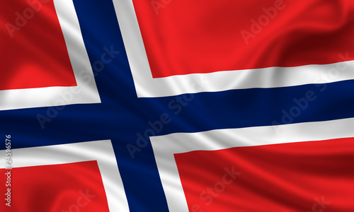 Fotografía Flag of Norway Norwegen Fahne Flagge