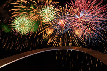 Wall Mural - fireworks in saint louis