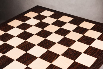 Wall Mural - empty wooden chess board