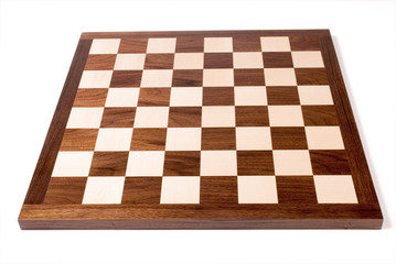 Wall Mural - empty wooden chess board