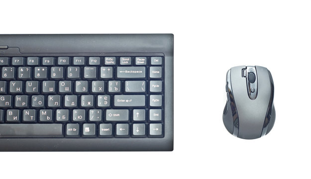 Black keyboard and mouse