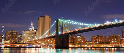 Naklejka na drzwi Brooklyn Bridge, New York City Manhattan