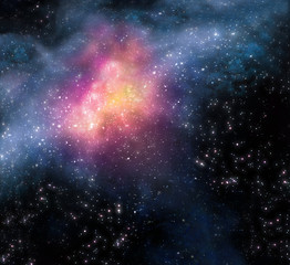 Wall Mural - starry background of deep outer space