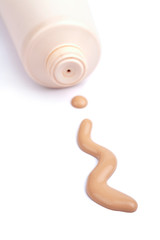 liquid foundation and tube isolated