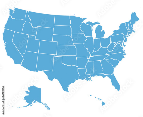 Fotografía United States Vector Map
