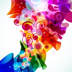 Aufkleber - Eps Abstract colorful floral background. Vector.