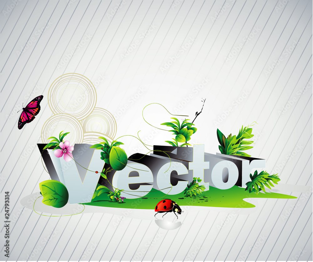 3d text vector illustration Stock Vector | Adobe Stock