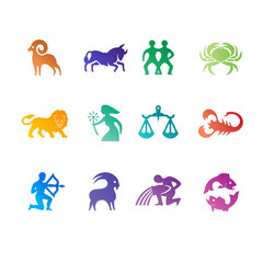 colorful zodiac signs
