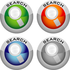 Poster - Search button, abstract graphics illustration