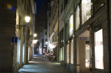 Fototapeta Miasto - Street of Zürich at night