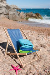 Wall Mural - Beach chair with towels