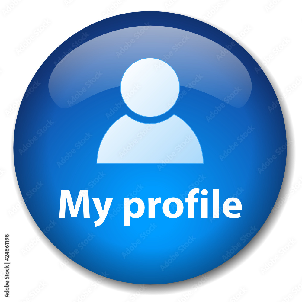 MY PROFILE Web Button (user account new open data icon vector)