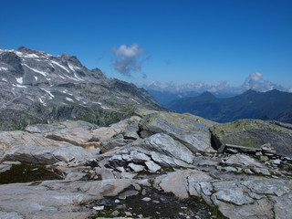 Bench in the high Alps