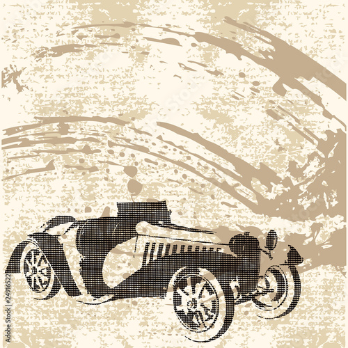 vintage-samochod-ilustracja