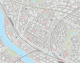 Fototapeta Mapy - Any city map